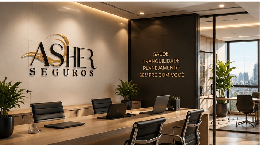 Escritório moderno da Asher Seguros